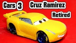 Pixar Cars 3 Cruz Ramirez Retired Custom Car with Lightning McQueen Jackson Storm and Miss Fritter