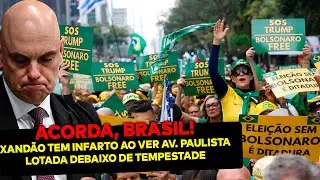 Xandão tem infarto ao ver Avenida Paulista LOTADA neste domingo mesmo debaixo de uma tempestade