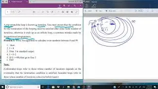 Algorithm- Explain the third type of algorithms (Loop).