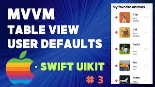 Swift MVVM, TableView, UserDefaults (#3)