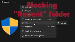 Video N&deg;546 Blocking File History Recent Folder & Jump Lists 