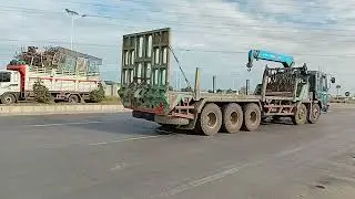 TRUCK POWER AND CONTAINER TRUCK ON THE  ROAD!