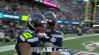 The legendary Marshawn Lynch ELBOWED Seahawks RB George Holani after he scored a touchdown