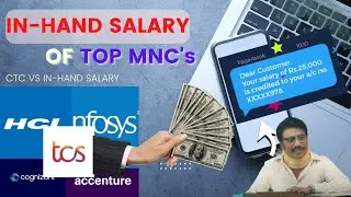 In-hand Salary of Top MNC companies| Actual CTC vs (CTC/12)  vs TakeHome Salary|