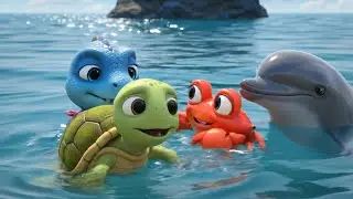 Dino, Tiny, Crab And Finn the Dolphin: Who Makes the Best Splash?