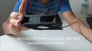 Cooler 120x120x25mm 12v Bucha 3000 RPM