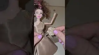 New Party dress  for Barbie.  How to make your own.  Easy watch and do it yourself  .