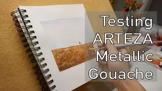 Painting a Simple Landscape with Metallic Gouache