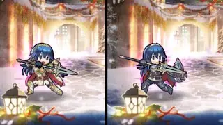 [FEH] Lucinas - Resplendent and Base Skins' Animations Comparison