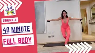 Pilates Workout - Optional Weights - 40 mins #pilates #dumbbells  #fullbodyworkout