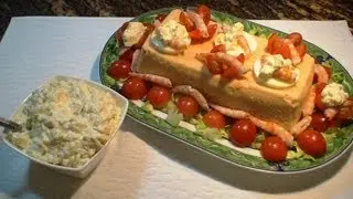 Receta Pastel de salmón y gambas con salsa tártara - Recetas de cocina. Semana Santa. Loli Domínguez