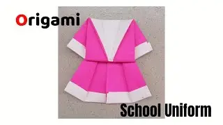 How to make an Easy Origami School Uniform | DIY Beautiful Paper Dress | Back To School Items 