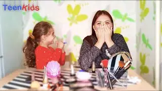 Мейкап челендж НИКОЛЬ РАЗУКРАСИЛА ЕВУ | Makeup challenge | Nicol did Eva's makeup | video for kids