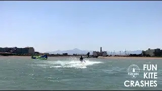 Kitesurfing + wakeboarding fun crashes 2019 | Surf Banda - Школа Кайта