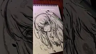 Drawing Ruby Hoshino Dark Star. 💖✨ #animedrawing #oshinoko #shorts