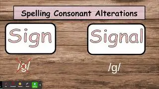 Spelling: Consonant Alternations: Advanced Creative Learning
