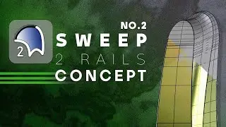 Sweep 2 Rails command in Rhinocerose - 2-  surface modeling - Epesiod 4