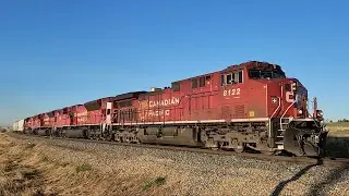 TRIPLE SD70ACu!! CPKC Train no. 243 north Red Deer Subdivision @ mile 15.53 Balzac, AB May 15, 2023