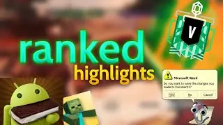 cheezy ahh clutches - rainbow six: siege (ranked highlights)
