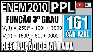 [ENEM 2010 PPL] 161 📘 FUNÇÃO 3º GRAU Um laticínio possui dois reservatórios de leite. Cada