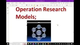 Operation Research ; - ( Models ) - 4.