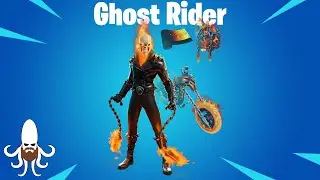 Ghost Rider Skin Review & Gameplay & Combos - Fortnite - Soulfire Chains Sound Test
