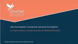 Ask the Experts: Functional Genome Annotation