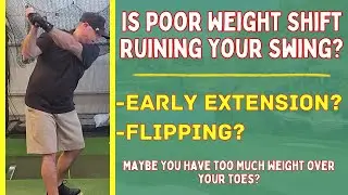 Too Much Weight Over Toes During Swing? It Could Be Causing You Early Extension or Flipping. #golf