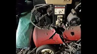 Cleaning Shop Lets Over pressurize  Rusted Air Compressor And See What Happens!  AI thumbnail