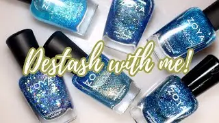 Destash With Me // Zoya Blue Pixie Dust + блестки