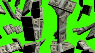 Falling money Green Screen | no copyright