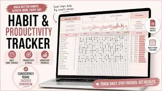Habit Tracker Spreadsheet Google Sheets ⎜ Full Tutorial