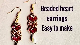 No Valentine? No Problem 💘 Beaded Heart Earrings | Full Tutorial