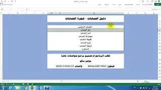 انشاء شجرة الحسابات او دليل الحسابات  بطريفة احترافية ومبسطة ... مرفق المثال