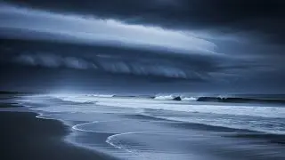Calming Ocean Waves Sounds | Night Ambience for Calm Breathing and Mental Ease with Deep Ocean Calm