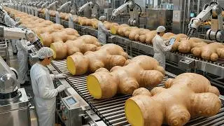 Inside a Modern Ginger Factory: From Fresh Ginger Roots to Powder at Massive Scale