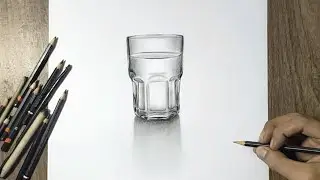 Cara menggambar 3D gelas dengan menggunakan Pensil