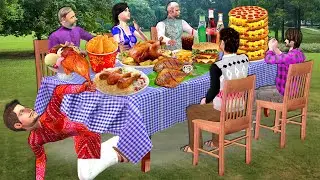Picnic Food Chor Pizza Chicken Biryani Fish Fry Burger Hindi Kahani Hindi Moral Stories Comedy Video