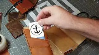 Leather field notes or passport cover using wrap-around style