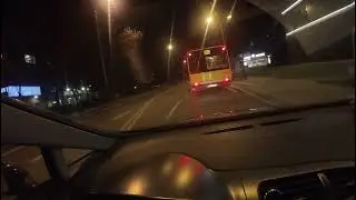 Dark Afternoon Drive in LODZ, POLAND| City Streets POV