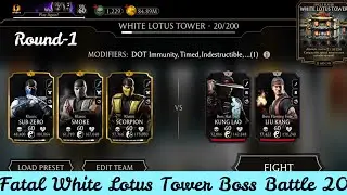 Fatal White Lotus Tower Boss Battle 20 + Reward | MK Mobile