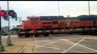 BNSF Mixed Freight Charging West Through Montgomery, IL
