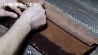 UHRENH&Uuml;LLE BRAUNES LEDER - 6 UHREN