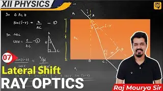 07. Lateral Shift in Glass Slab, TIR | Class 12 Physics