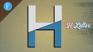 H Letter Logo Design, H অক্ষর লোগো ডিজাইন Pixellab Shapes Letter Make