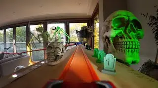 Hot Wheels POV Race Through a Haunted Halloween Track 🎃