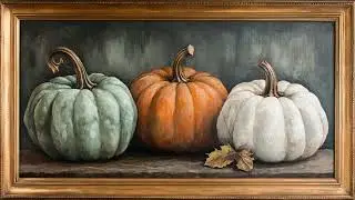 Pumpkin Painting 4K Frame TV Art | Perfect Fall Vibes for Your Home 🎃🍂