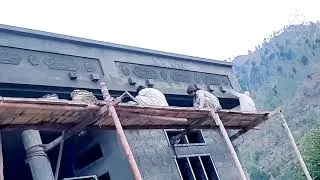 how to make a plaster design off parapet wall.