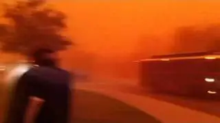 Lubbock Brown Out Dust Storm 10/17/11 Texas Tech Campus.