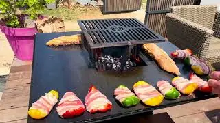 Cuisson sur Bras&eacute;ro Plancha avec desserte Realtek